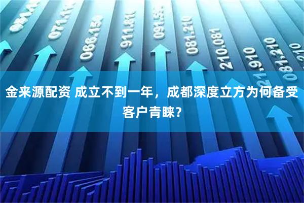 金来源配资 成立不到一年，成都深度立方为何备受客户青睐？